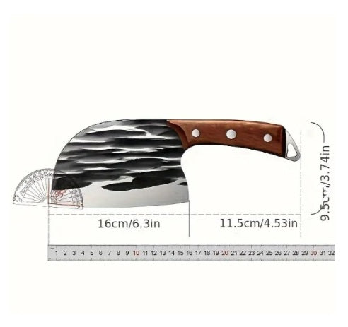 Cuchillo Profesional Hacha En Acero Inox