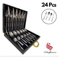 Juego De Cubiertos 24 Piezas Acero Schaf