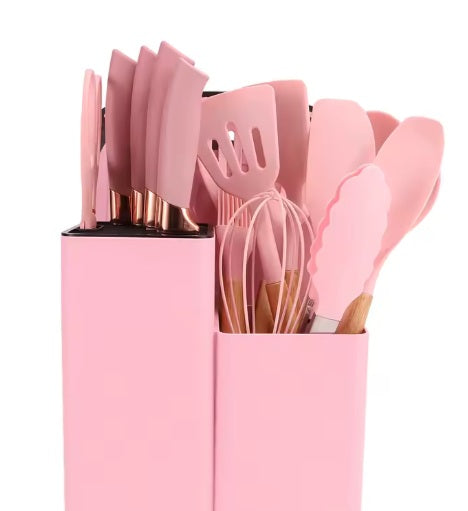 Set 18 Utensilios y Cuchillos de Cocina